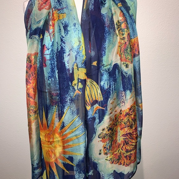 COPY -RARE BOHO Hawaiian Map Chiffon Sarong - Picture 6 of 8